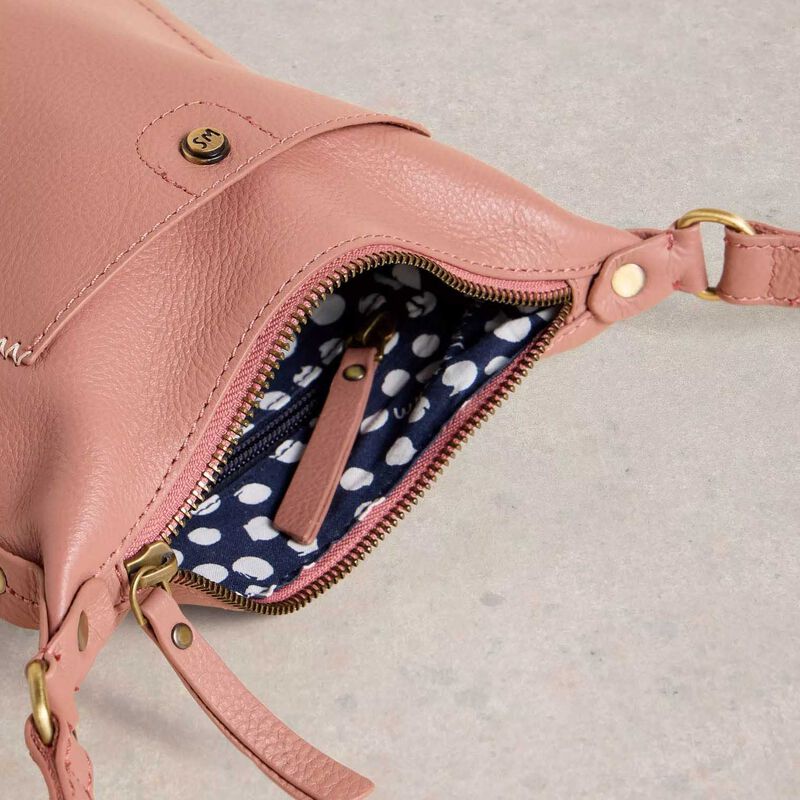 White Stuff Mini Fern Leather Crossbody image number 6